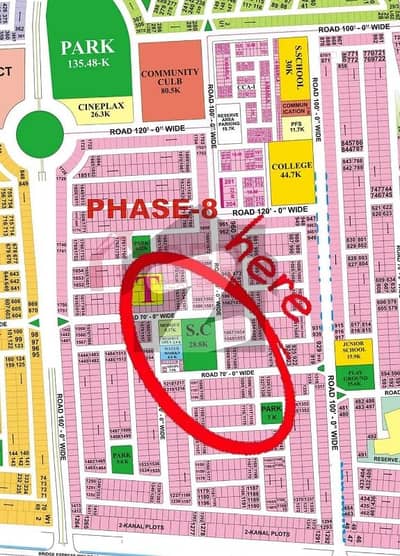 ڈی ایچ اے فیز 8 - بلاک ٹی فیز 8,ڈیفنس (ڈی ایچ اے),لاہور میں 2 کنال رہائشی پلاٹ 13.25 کروڑ میں برائے فروخت۔