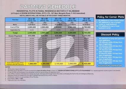 فیصل ریزیڈنشیا ای ۔ 17,اسلام آباد میں 5 مرلہ پلاٹ فائل 21.0 لاکھ میں برائے فروخت۔