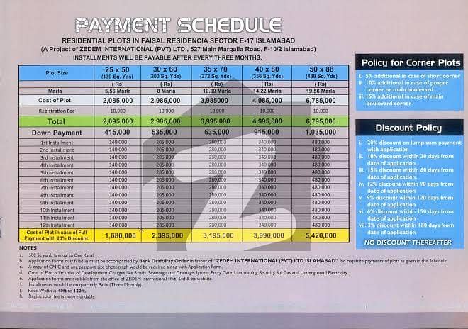 فیصل ریزیڈنشیا ای ۔ 17,اسلام آباد میں 5 مرلہ پلاٹ فائل 21.0 لاکھ میں برائے فروخت۔ فیصل ریزیڈنشیا ای ۔ 17,اسلام آباد میں 5 مرلہ پلاٹ فائل 21.0 لاکھ میں برائے فروخت۔