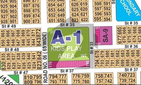 Prime Location Plot CORNER PARK FACING in Sector A Kanal with 65 ft road and Ideal for Living & Investment