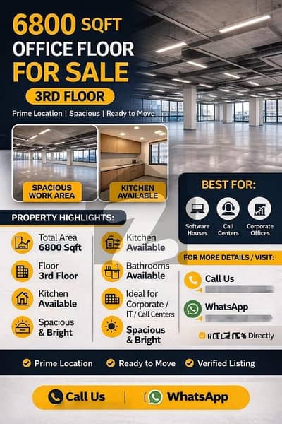 گلبرگ ریزیڈنشیا - ڈی مرکز گلبرگ ریزیڈنشیا,گلبرگ,اسلام آباد میں 1 کنال Studio دفتر 3.0 کروڑ میں برائے فروخت۔