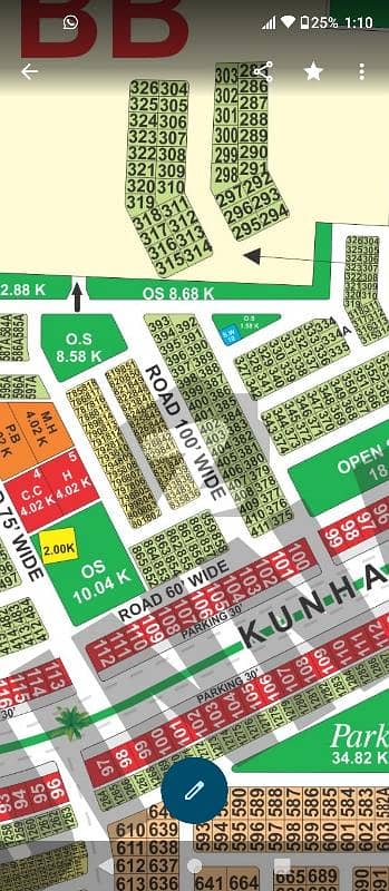 100ft Road plot for Sale good Location Reasonable price BB Block LDA City Lahore