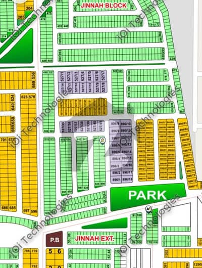 1 kanal plot for sale in bahria Town Jinnah block