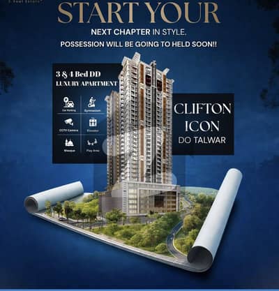 کلفٹن ۔ بلاک 9 کلفٹن,کراچی میں 3 کمروں کا 8 مرلہ فلیٹ 5.1 کروڑ میں برائے فروخت۔