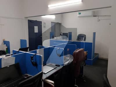 Fully Furnished Call Center Setup (6 Rooms) 2nd Floor, VIP Location, 100 Feet Road Facing, Near Main Road, No Load Shedding & No Water Issues (All Facilities Included)!