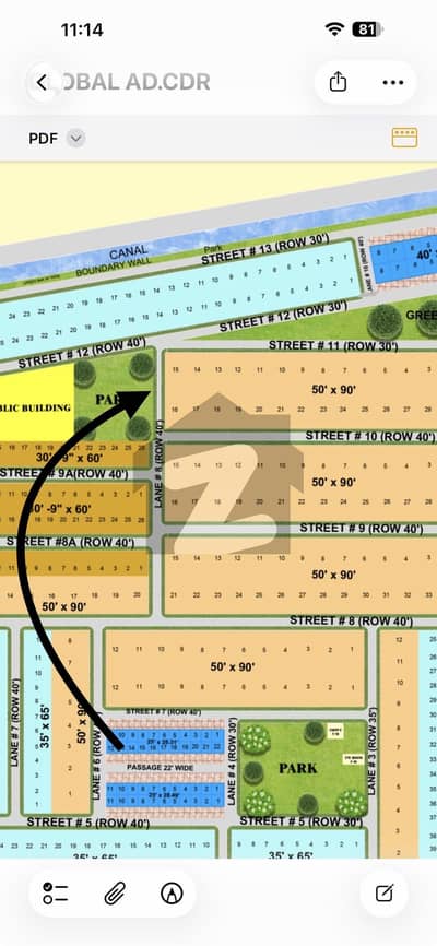 Facing Park Residential Plot Sized 20 Marla Is Available For sale In Royal Orchard - Block E Royal Orchard Block E