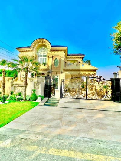 22 Marla Corner Brand New Spanish Design Most Beautiful Bungalow 2 Servant Quarter In Basement For Sale At Prime Location Of DHA Lahore Near To Park & Commercial Market.