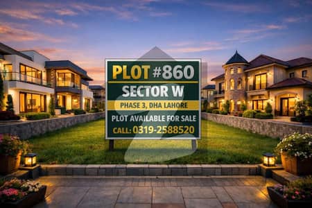 20 Marla Standard Plot For Sale DHA Phase 3 Sector W