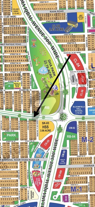 DHA MUltan Sector K 300 Feet Road 65 Feet Facing 20 Marla Plot For Sale