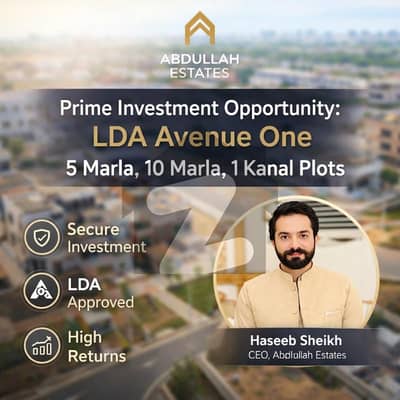 One kanal Plot in LDA Avenue one F block Near to main