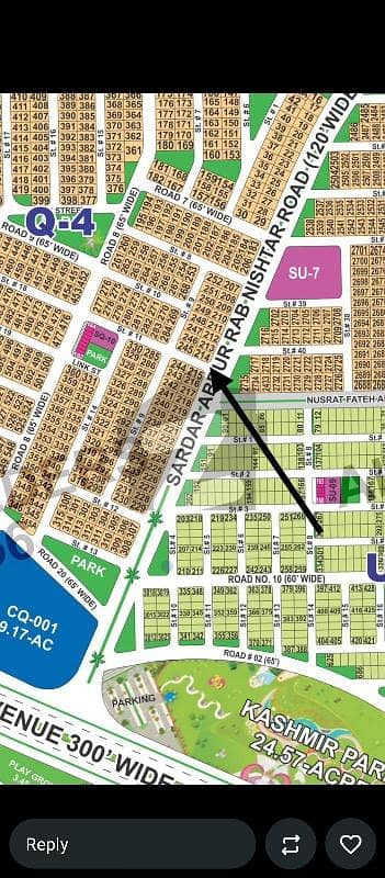 DHA Multan Sector Q 1 Kanal Corner On 120ft Road Plot Near To Park, Masjid And Commercial.