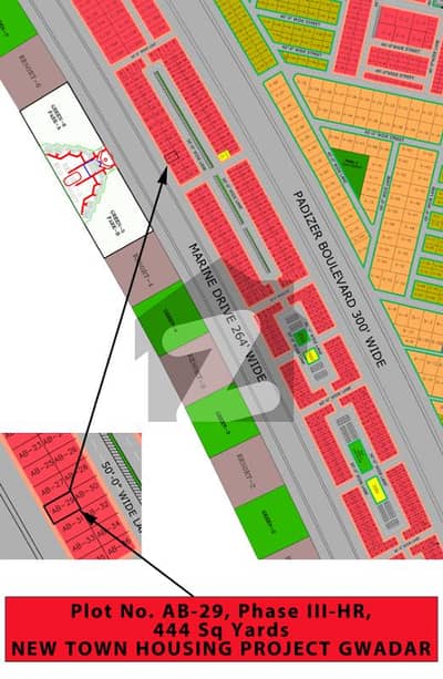444 Sq Yards Commercial Plot For Sale Marine front New Town Gwadar