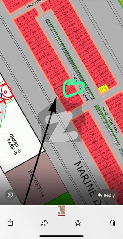 444 Sq Yards Commercial Plot For Sale Back Side Of Marine Drive, New Town Gwadar