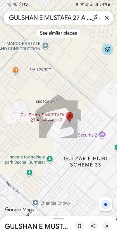 Corner Plot Infront of Park, Near to Masjid Near to Main gate