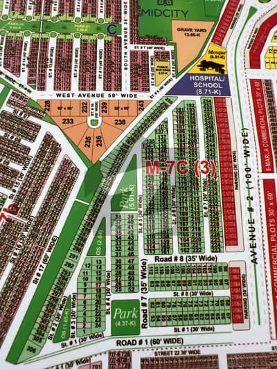 7 Marla Residential Plot For Sale In M7 C3 Block Lake City Raiwind Road Lahore