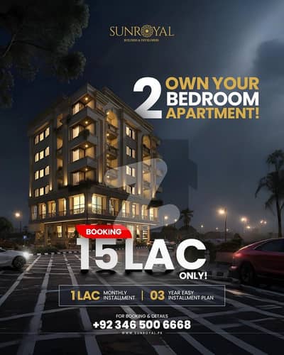 On Installment READY FOR POSSESSION IN 7 Months 15LAC D/P MEGA OFFER READY 2-Bedroom Corner Apartment for Sale OWN NOW PAY LATER 2Year Easy Payment Plan | 100% Structure Completed | Park & Margalla Hills Facing | Possession in 7 months