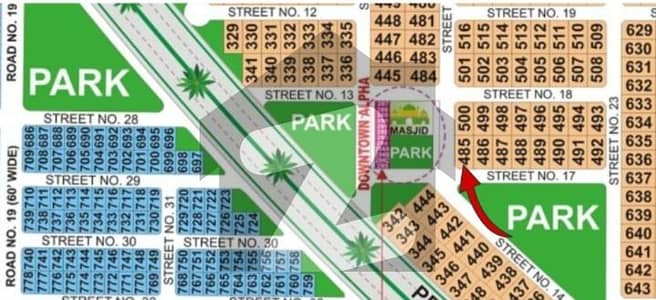 1 kanal park facing and corner plot