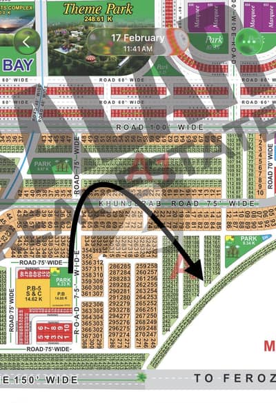 Hot Location! A Block 10 Marla Corner Plot Back to Pine Avenue Road