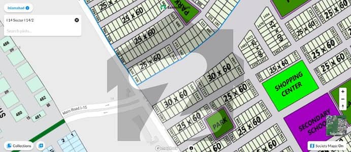 Main Double Road 6.6 Marla Plot For Sale CDA SECTOR I-14/2