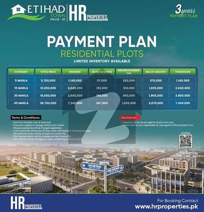 اتحاد ٹاؤن فیز 3 جیا باگا روڈ,لاہور میں 5 مرلہ رہائشی پلاٹ 57.0 لاکھ میں برائے فروخت۔