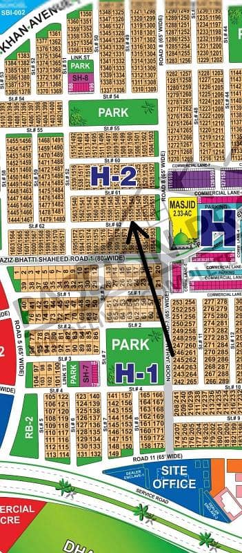 DHA Multan sector H 1 kanal residential plot near to park, Masjid and commercial.