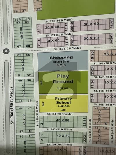 Commercial plot in G-13/3 size 60x58 corner 3side