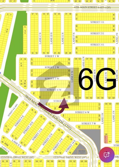 Chance Deal 125 Yards West Open Plot | Sector 6-G, DHA City Karachi