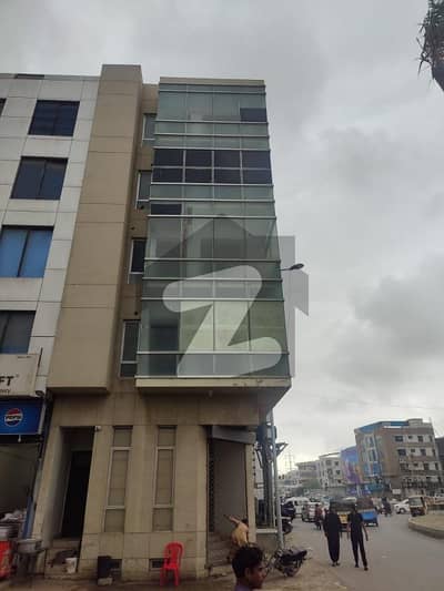 Khayaban e Jami aur Khayaban e Rizwan Corner plot  100 sqyards.  Two Side Corner basement+ground+4 floors.