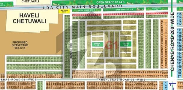 10 Marla Plot for Sale in G1 Block, LDA City Lahore