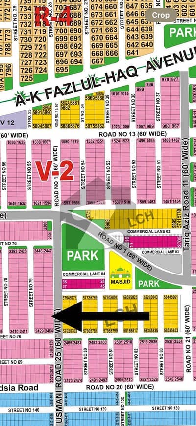 8 Marla 60ft Facing Prime Location Plot Available For Sale