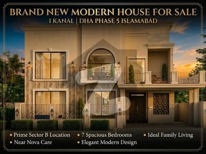 ڈی ایچ اے فیز 5 - سیکٹر بی ڈی ایچ اے ڈیفینس فیز 5,ڈی ایچ اے ڈیفینس,اسلام آباد میں 7 کمروں کا 1 کنال مکان 10.75 کروڑ میں برائے فروخت۔