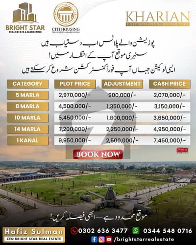 Citi Housing Kharian 7 Marla Fully Paid Possesion On Ground Plots Available For Sale