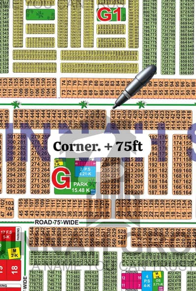 G Block 75ft plus corner 1-Kanal On Ground Plot For Sale All Dues Clear Lda City Lahore