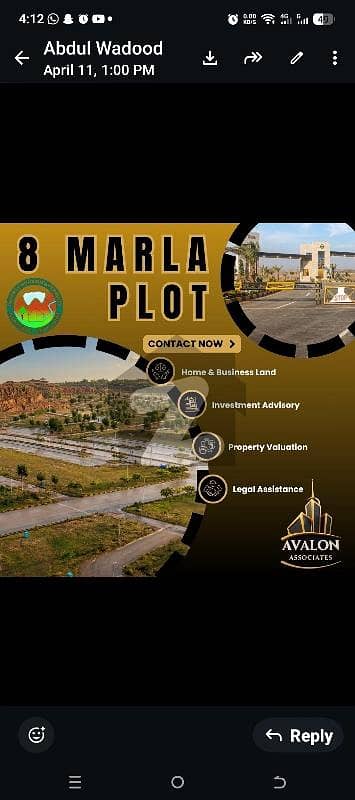 ڈی ایچ اے ویلی ڈی ایچ اے ڈیفینس,اسلام آباد میں 8 مرلہ رہائشی پلاٹ 60.0 لاکھ میں برائے فروخت۔