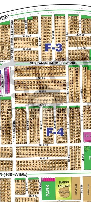 5. Prime 1 Kanal Plot in F-4 Sector Near Park, Masjid & Main Road DHA Multan