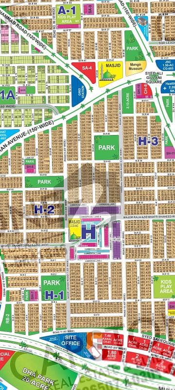 6. Prime Location Plot in Sector H Kanal with 65 ft road and Ideal for Living & Investment
