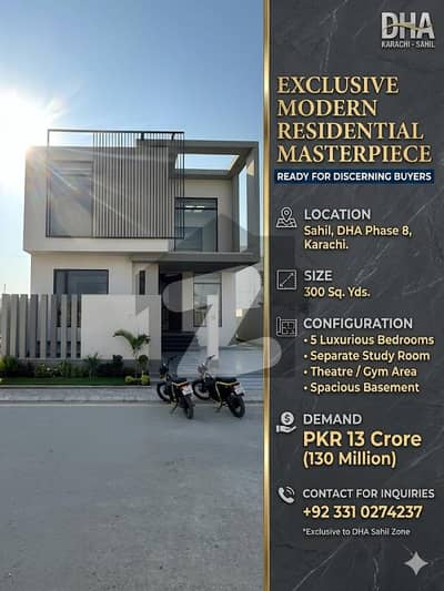 Brand New 300 Sq. Yd. Luxury Villa with Sea View Sahil, DHA Phase 8