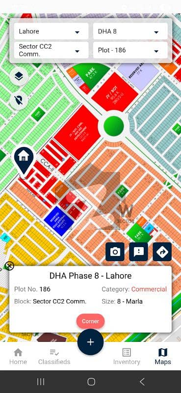 ڈی ایچ اے فیز 8 - بلاک ڈبلیو فیز 8,ڈیفنس (ڈی ایچ اے),لاہور میں 8 مرلہ کمرشل پلاٹ 12.5 کروڑ میں برائے فروخت۔