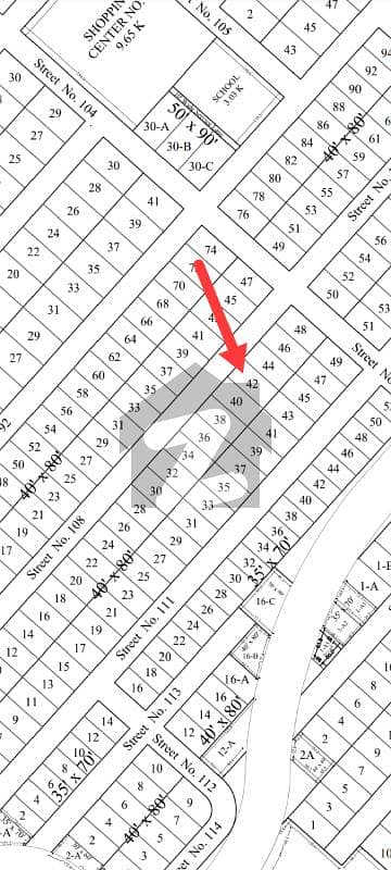 G-14/3 40x80 Lavel Plot In Street. 108 Out Class Location