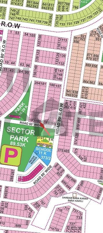 DHA 9 prism p block 1 kanal corner plot facing park Idea location for sale available