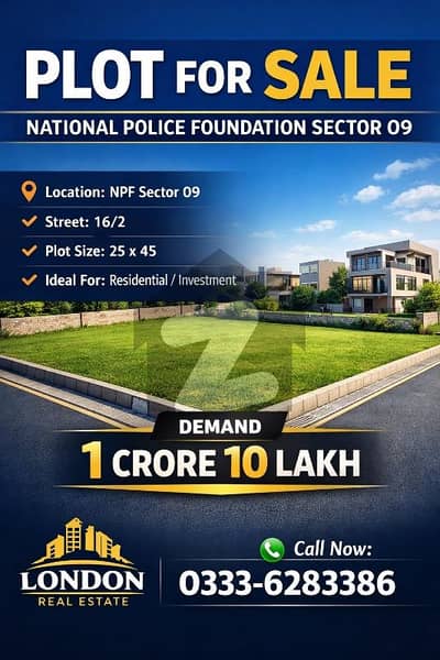 Plot for Sale National Police Foundation (NPF) Sector 09