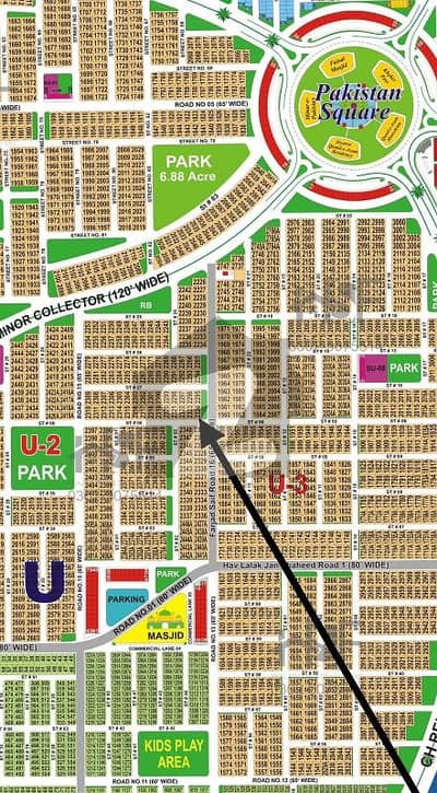 DHA Multan Sector U 1 Kanal Corner With Extra Land On 65ft Road Near To Park, Masjid And Commercial.