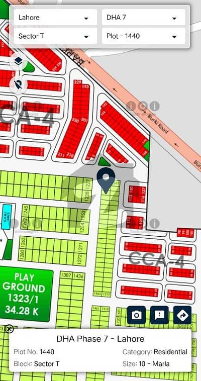 10 Marla Plot on 70 Ft Road