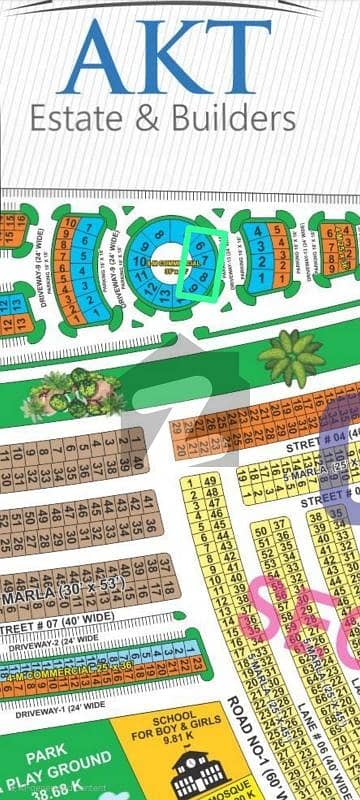 Lahore smart city Sector J Overseas central 8 Marla commercial Hub plot available