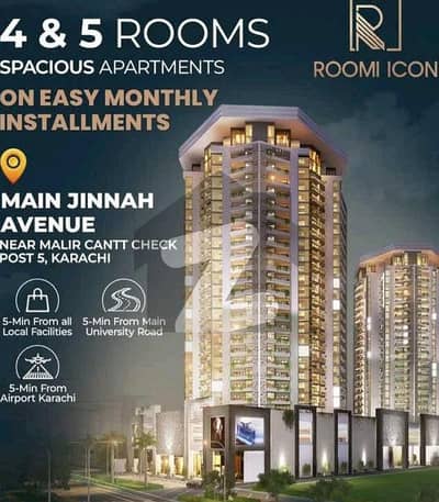 جناح ایونیو کراچی میں 3 کمروں کا 7 مرلہ فلیٹ 3.96 کروڑ میں برائے فروخت۔