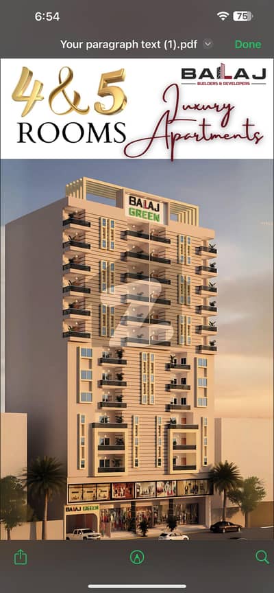 3 BED DD FLATE AVAILABLE FOR SALE CORNER GULISTAN E JOHAR BLOCK 12