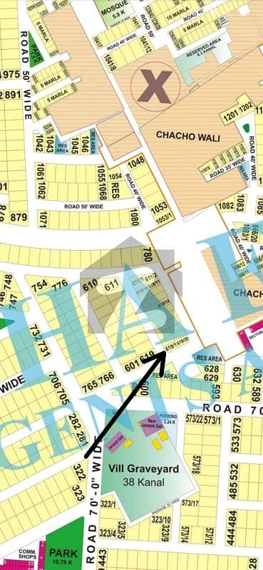 10 Marla corner +70ft road For Sale