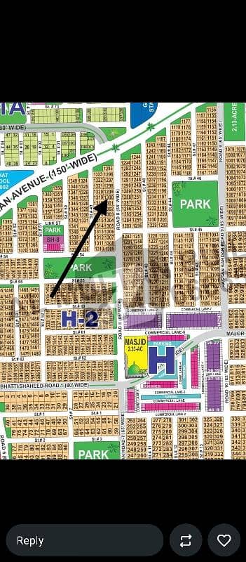 DHA Multan Sector H 1 Kanal 65ft Facing Residential Plot Near To Park, Masjid And Commercial.