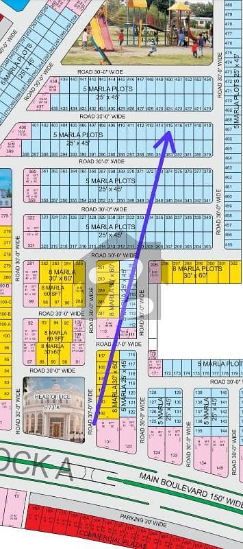 5 Marla Residencial plot available for sale in A Block