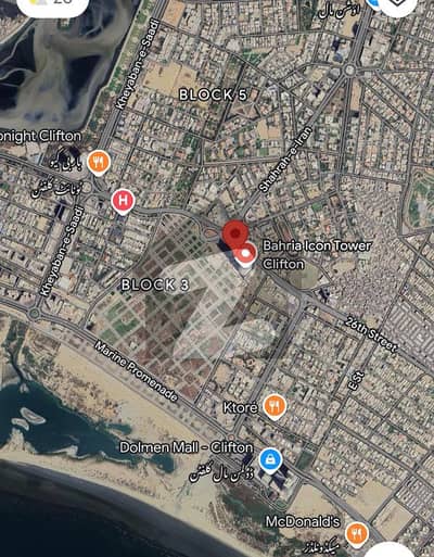 کلفٹن ۔ بلاک 3 کلفٹن,کراچی میں 6 کنال کمرشل پلاٹ 45.0 ارب میں برائے فروخت۔